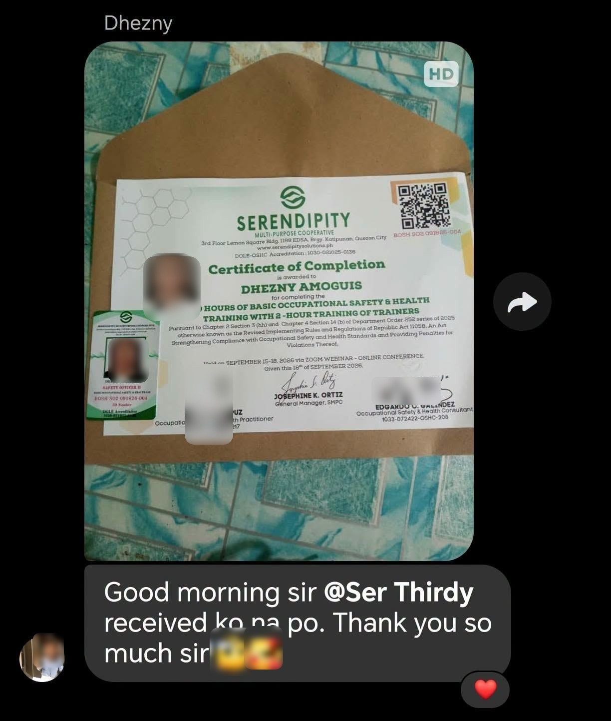 Proof of legitimacy