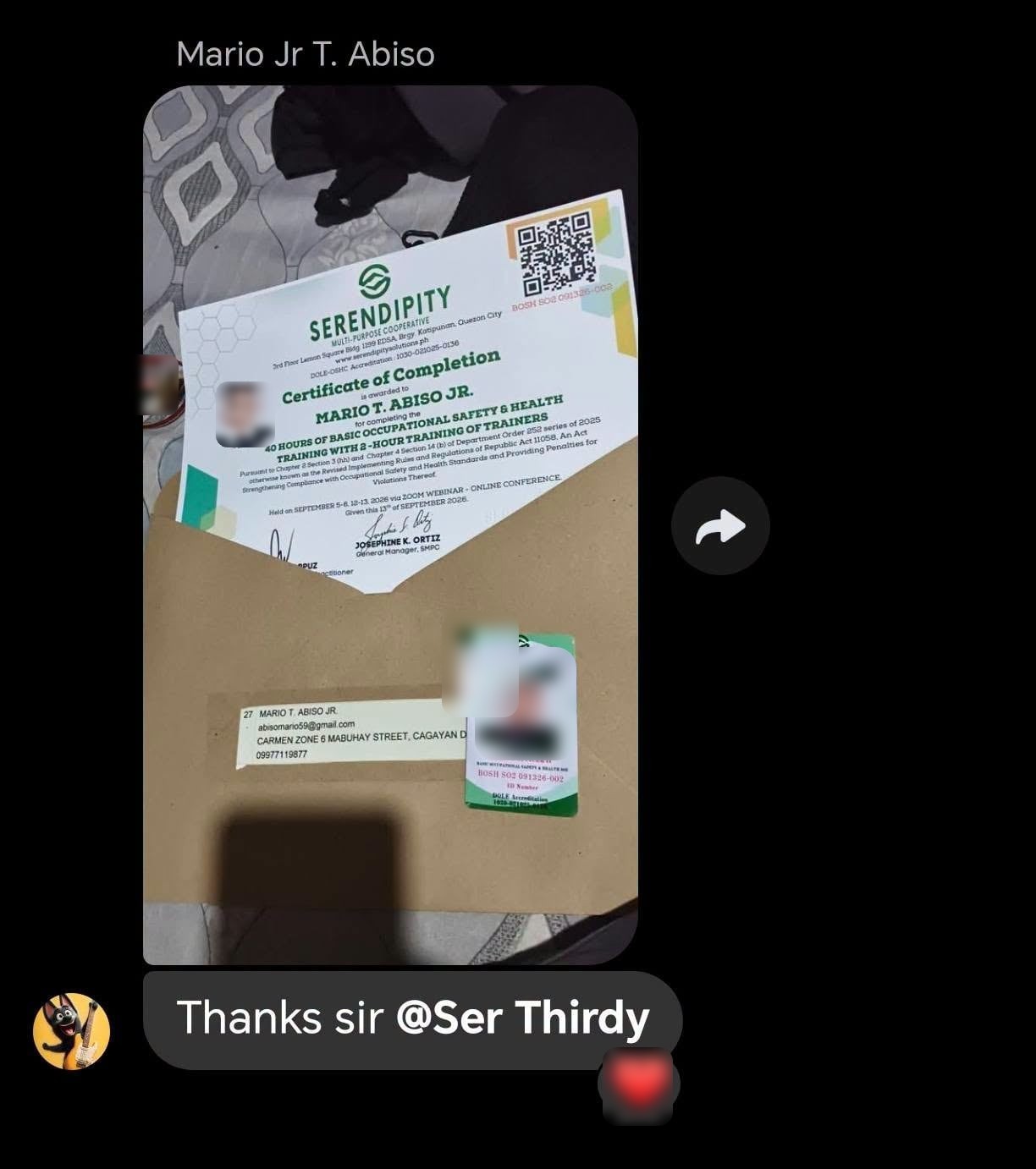 Proof of legitimacy